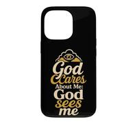 Christian God Cares About Me God Sees Faith Gift Case for iPhone 13 Pro
