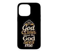 Christian God Cares About Me God Sees Faith Gift Case for iPhone 14 Pro Max