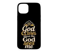 Christian God Cares About Me God Sees Faith Gift Case for iPhone 15 Plus