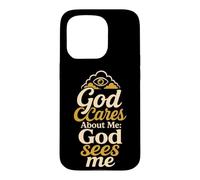 Christian God Cares About Me God Sees Faith Gift Case for iPhone 15 Pro