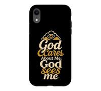 Christian God Cares About Me God Sees Faith Gift Case for iPhone XR
