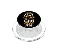 Christian God Cares About Me God Sees Faith Gift PopSockets PopGrip for MagSafe