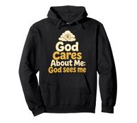 Christian God Cares About Me God Sees Faith Gift Pullover Hoodie