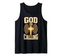 Christian God is Calling Faith Cross Gift Tank Top