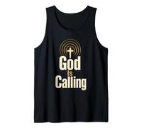 Christian God is Calling Faith Cross Gift Tank Top