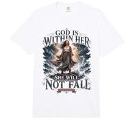 Christian God is Within Her She Will Not Fall Bible Verse Comfort Colors Adult Heavyweight T-Shirt