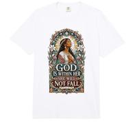 Christian God is Within Her She Will Not Fall Bible Verse Comfort Colors Adult Heavyweight T-Shirt