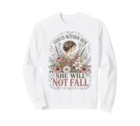 Christian God Is Within Her She Will Not Fall Bible Verse Sweatshirt
