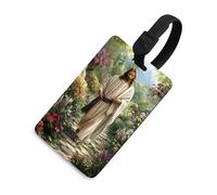 Christian God Jesus-Man Funny Luggage Tags Privacy Cover ID Label Personalized Suitcase Tag for Travel Backpack Handbag