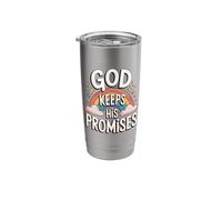 Christian God Keeps His Promises Rainbow Clouds Stainless Steel Insulated Tumbler