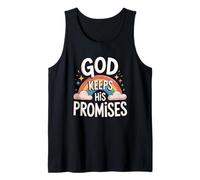 Christian God Keeps His Promises Rainbow Clouds Tank Top