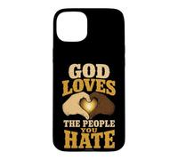 Christian God Loves The People You Hate Gift Case for iPhone 15 Plus