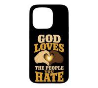 Christian God Loves The People You Hate Gift Case for iPhone 15 Pro