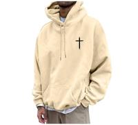 Christian God Loves You Plain Hoodies for Women Workou Hooded Jesus Letter Pullover Outfits Faith Cute Cartoon Graphic Sweatshirts Western Jesus Saves Pray The Lord with Hood Comfort Beige