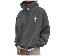 Christian God Loves You Plain Hoodies for Women Workou Hooded Jesus Letter Pullover Outfits Faith Cute Cartoon Graphic Sweatshirts Western Jesus Saves Pray The Lord with Hood Comfort Dark Gray