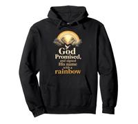 Christian God Promised And Signed His Name Rainbow Gift Pullover Hoodie