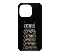 Christian God Says I Am Strong Bold Redeemed Gift Case for iPhone 13 Pro