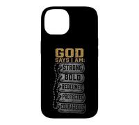 Christian God Says I Am Strong Bold Redeemed Gift Case for iPhone 14