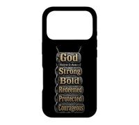Christian God Says I Am Strong Bold Redeemed Gift Case for iPhone 17 Pro