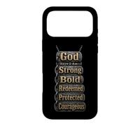 Christian God Says I Am Strong Bold Redeemed Gift Case for iPhone 17 Pro Max
