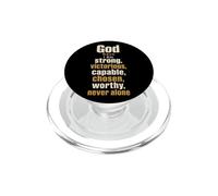 Christian God Says I Am Strong Victorious Gift PopSockets PopGrip for MagSafe