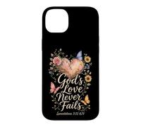 Christian God's Love Never Fails Bible Verse Gift Case for iPhone 14 Plus