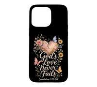 Christian God's Love Never Fails Bible Verse Gift Case for iPhone 15 Pro Max