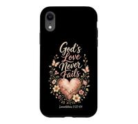 Christian God's Love Never Fails Bible Verse Gift Case for iPhone XR