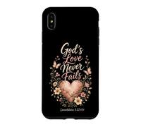 Christian God's Love Never Fails Bible Verse Gift Case for iPhone XS Max