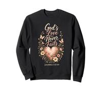 Christian God's Love Never Fails Bible Verse Gift Sweatshirt