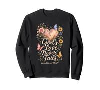 Christian God's Love Never Fails Bible Verse Gift Sweatshirt