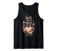 Christian God's Love Never Fails Bible Verse Gift Tank Top