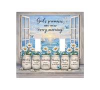 Christian God'S Promises Pattern Double Toggle Wall Plate Switch Decorative Panel Electrical Socket Plate Suitable For Bathroom Kitchen Living Room Bedroom