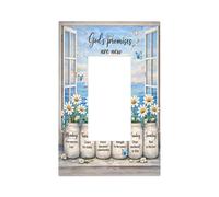 Christian God'S Promises Pattern Single Rocker Wall Plate Switch Decorative Panel Electrical Socket Plate Suitable For Bathroom Kitchen Living Room Bedroom