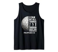 Christian Golfer I Can Do All Things Through Christ Tank Top