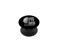 Christian Golfer Women I Can Do All Things Through Christ PopSockets Adhesive PopGrip