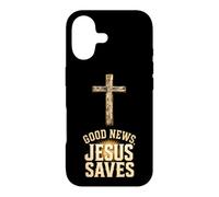 Christian Good News Jesus Saves Cross Gift Case for iPhone 17