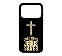 Christian Good News Jesus Saves Cross Gift Case for iPhone 17 Pro
