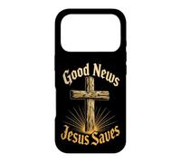 Christian Good News Jesus Saves Cross Gift Case for iPhone 17 Pro