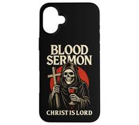 Christian Gothic Christ Is Lord Christcore Blood Skeleton Case for iPhone 16 Plus