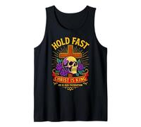 Christian Gothic Skull Cross Hold Fast Jesus Christ is King Tank Top