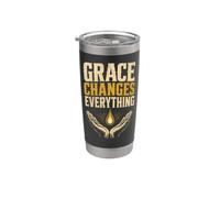 Christian Grace Changes Everything Faith Amazing Gift Stainless Steel Insulated Tumbler