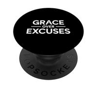Christian Grace Over Excuses Faith Motivation PopSockets Adhesive PopGrip