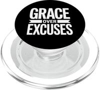 Christian Grace Over Excuses Faith Scripture Message PopSockets PopGrip for MagSafe
