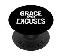 Christian Grace Over Excuses Faith Verse Message PopSockets Adhesive PopGrip
