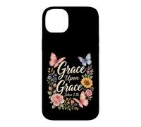 Christian Grace Upon Grace John 1:16 Bible Verse Gift Case for iPhone 14 Plus