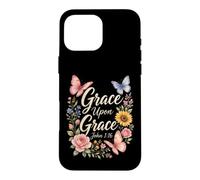 Christian Grace Upon Grace John 1:16 Bible Verse Gift Case for iPhone 16 Pro Max