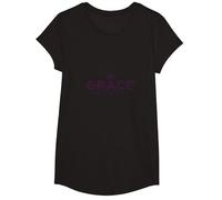 Christian Grace Wins Every Time Crown Inspirational T-Shirt, Girls, Black, Small
