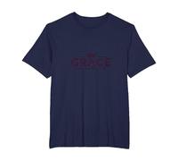 Christian Grace Wins Every Time Crown Inspirational T-Shirt, Men's Big and Tall, Navy, 5X Tall