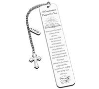 Christian Graduation Bookmark with Prayer, Faith-Based Congratulations Greeting, Religious Graduation Gift for Him or Her, Inspirational Bible Blessing Verse, 2026 Graduation Senior Bookmarks